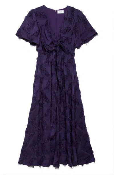 St John Christy Dress In Fil Coupe In Purple