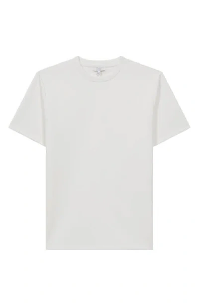 Reiss White Mercerised-cotton Crew-neck T-shirt In White