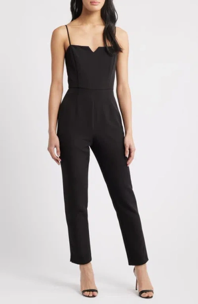 Julia Jordan Floral Embroidery Long Jacket & Jumpsuit Set