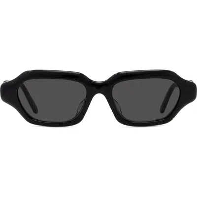 Loewe Slim 51mm Rectangular Sunglasses In Black