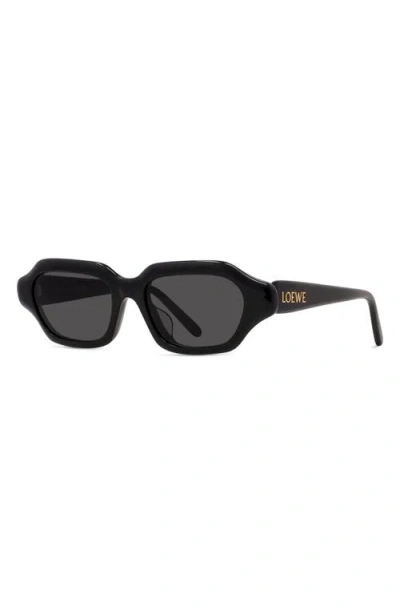 Loewe Slim 51mm Rectangular Sunglasses In Black
