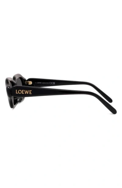 Loewe Slim 51mm Rectangular Sunglasses In Black