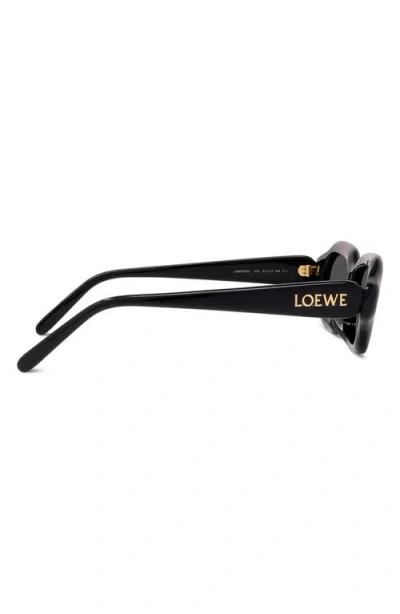 Loewe Slim 51mm Rectangular Sunglasses In Black