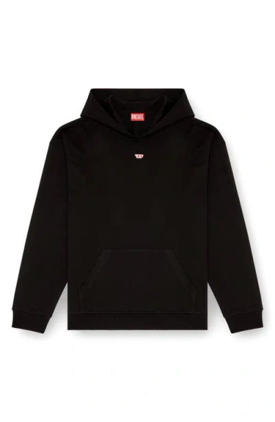 Diesel ® Logo Patch Relaxed Fit Organic Cotton Hoodie
