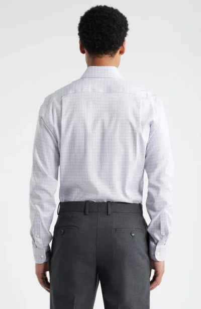 Nordstrom Trim Fit Plaid Premium Performance Dress Shirt In Blue