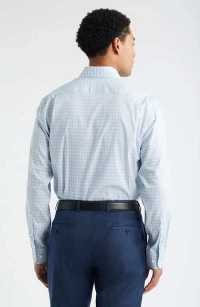 Nordstrom Trim Fit Plaid Premium Performance Dress Shirt In Blue