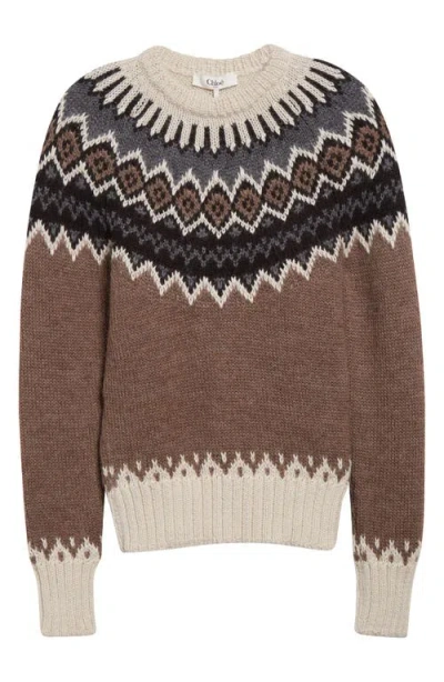 Chloé Alpaca Blend Fair Isle Sweater