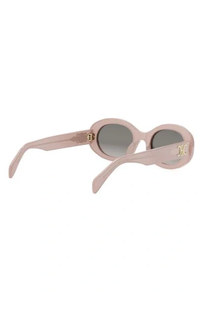 Celine Triomphe Acetate Oval Sunglasses In Neutral