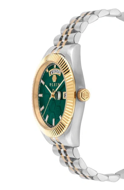 Philipp Plein Date Superlative Two-tone Bracelet Watch, 42mm