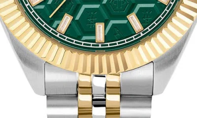 Philipp Plein Date Superlative Two-tone Bracelet Watch, 42mm