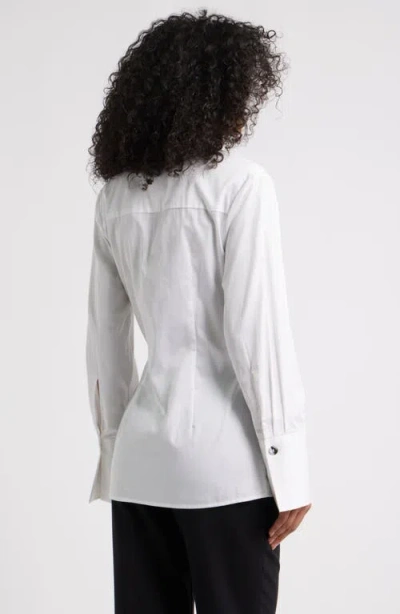Open Edit Asymmetric Cotton Poplin Wrap Shirt