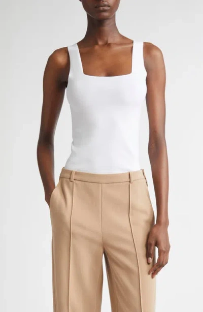 Vince Square Neck Tank In White