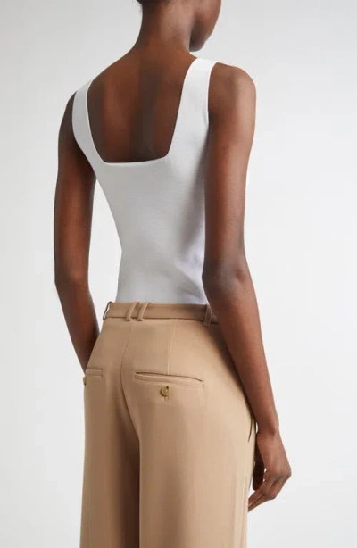 Vince Square Neck Tank In White