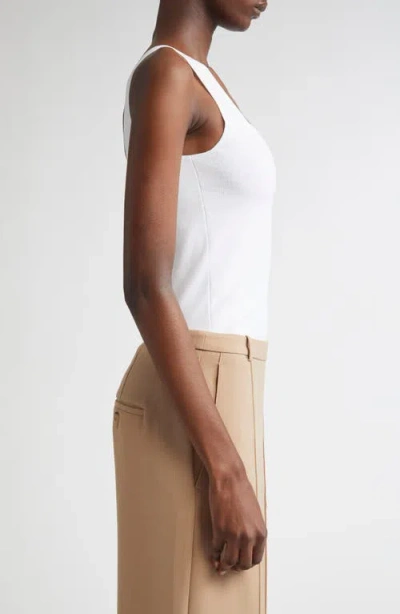 Vince Square Neck Tank In White