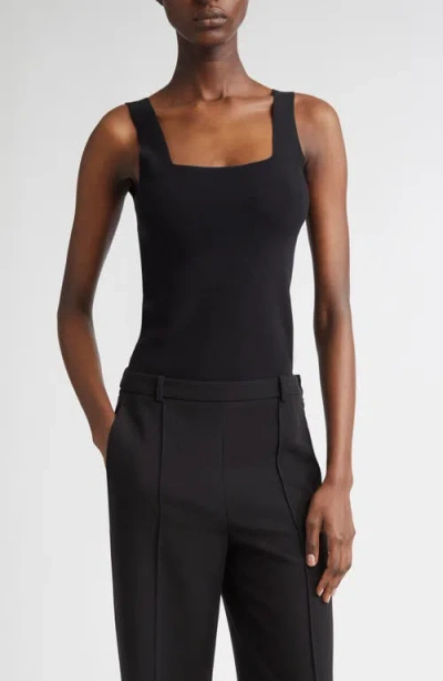 Vince Square Neck Tank In Black