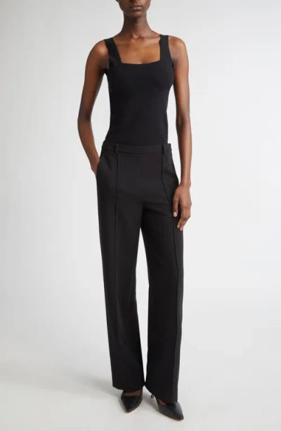 Vince Square Neck Tank In Black