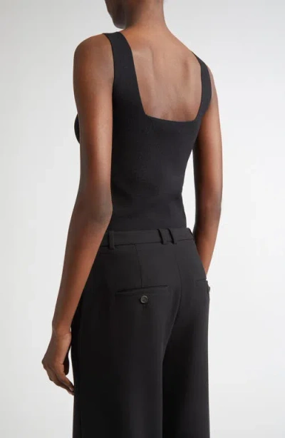 Vince Square Neck Tank In Black