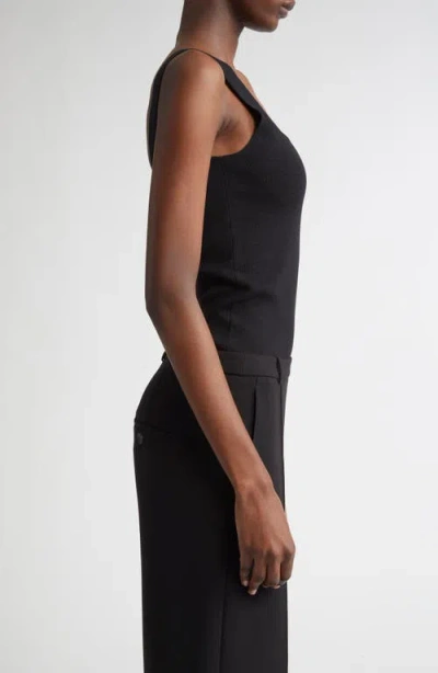 Vince Square Neck Tank In Black
