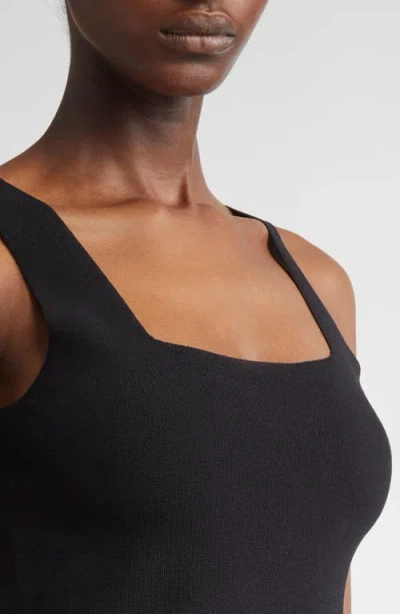 Vince Square Neck Tank In Black