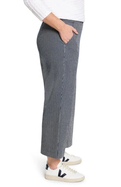 Nic + Zoe Nic+zoe All Day Stripe Crop Wide Leg Pull-on Jeans