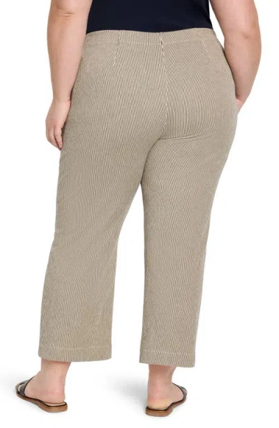 Nic + Zoe Nic+zoe All Day Stripe Crop Wide Leg Pull-on Jeans