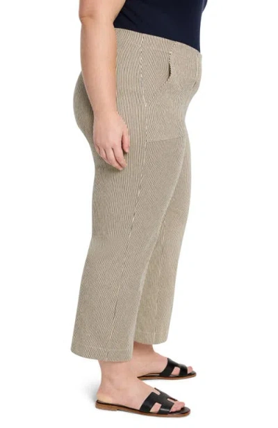 Nic + Zoe Nic+zoe All Day Stripe Crop Wide Leg Pull-on Jeans