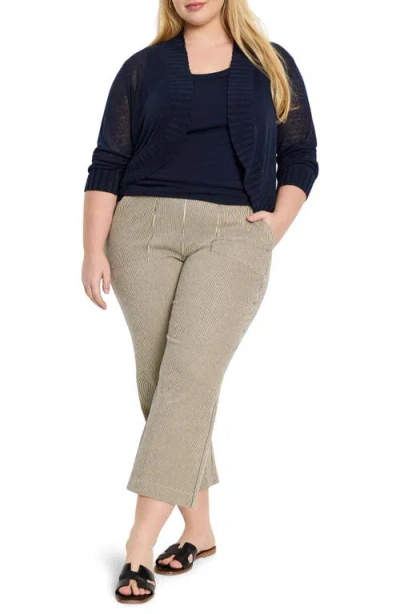 Nic + Zoe Nic+zoe All Day Stripe Crop Wide Leg Pull-on Jeans