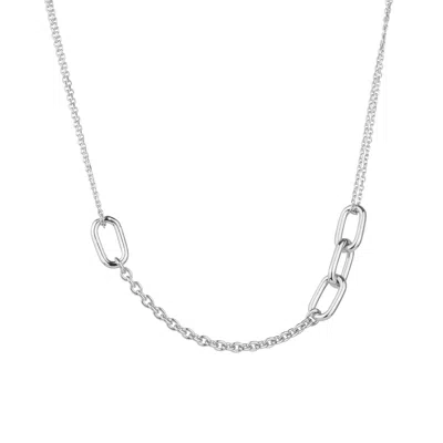 Spero London Women's Sterling Silver Chain & Link Necklace - Silver