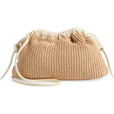 Mansur Gavriel Mini Cloud Woven Raffia Clutch