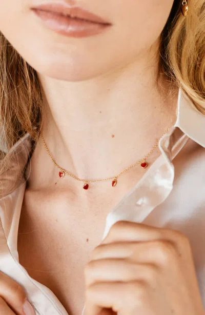 Brook & York Brook And York Meave Heart Enamel Necklace