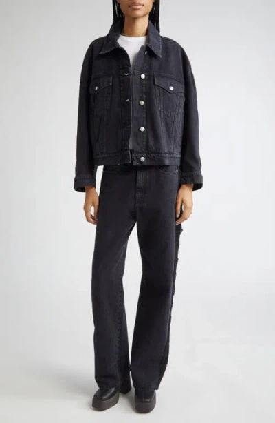 Stella Mccartney Lace Trim Denim Trucker Jacket