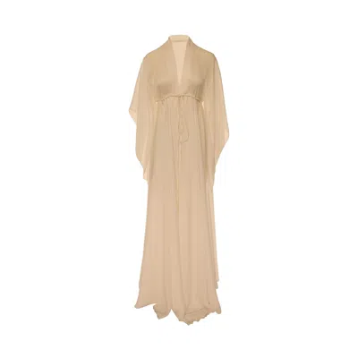 Bluzat Women's Long Flared Kaftan - Neutrals
