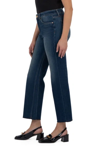 Kut From The Kloth Kelsey High Waist Raw Hem Ankle Kick Flare Jeans