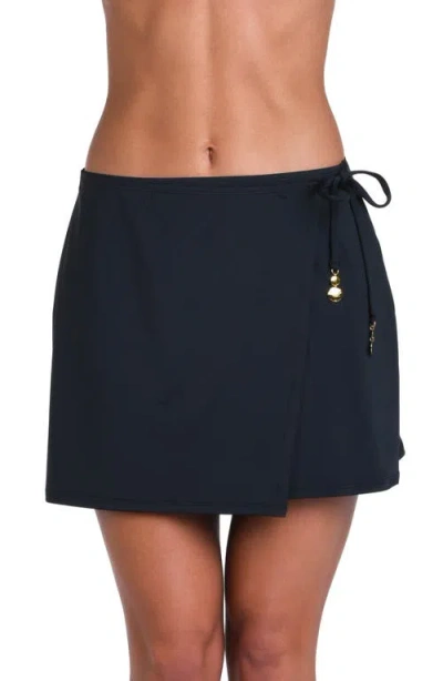 Sunshine 79 Solid Wrap Mini Skirt Coverup