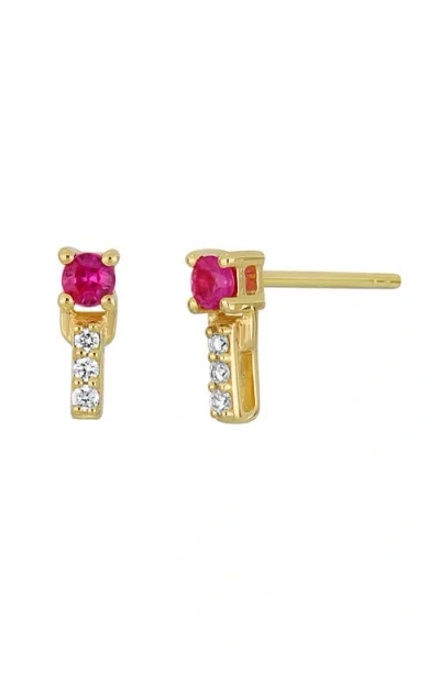 Bony Levy El Mar Gemstone & Diamond Bar Stud Earrings