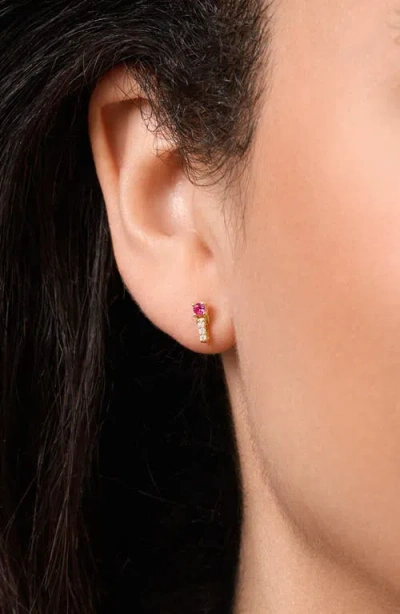 Bony Levy El Mar Gemstone & Diamond Bar Stud Earrings