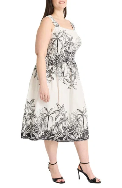 Maggy London Print Fit & Flare Midi Dress