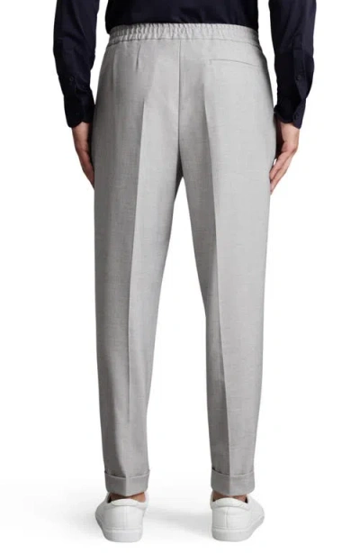 Reiss Brighton Pleated Recycled Polyester Blend Pants In Gray
