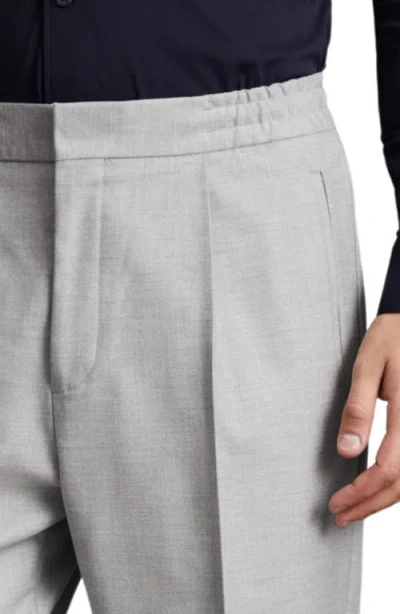 Reiss Brighton Pleated Recycled Polyester Blend Pants In Gray