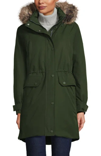 Lands' End Expedition Waterproof Down Winter Parka With Faux Fur Hood