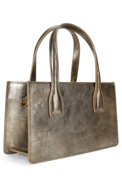 Kurt Geiger London Mini Bond Textured Metallic Leather Tote