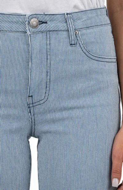 Kut From The Kloth Fay High Waist Cuffed Straight Leg Jeans In Blue