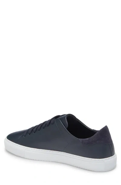Axel Arigato 90 Clean Black Low Top Sneakers With Logo Lettering On The Side In Leather Man In Black