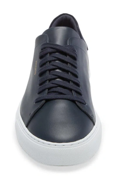 Axel Arigato 90 Clean Black Low Top Sneakers With Logo Lettering On The Side In Leather Man In Black