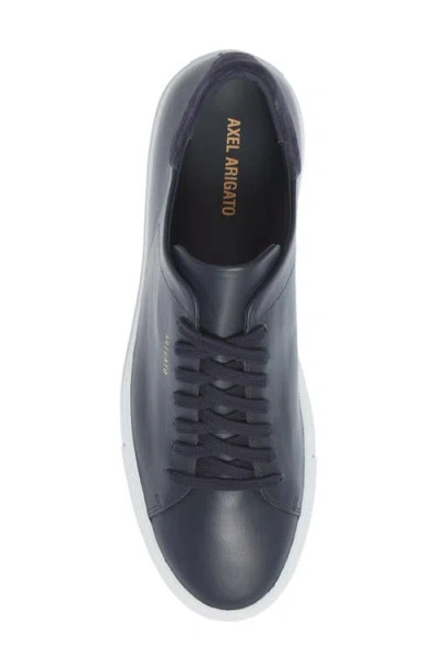 Axel Arigato 90 Clean Black Low Top Sneakers With Logo Lettering On The Side In Leather Man In Black