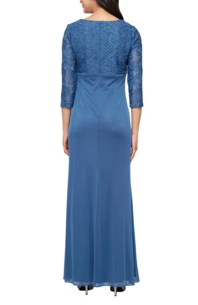 Alex Evenings Sequin Lace A-line Formal Gown