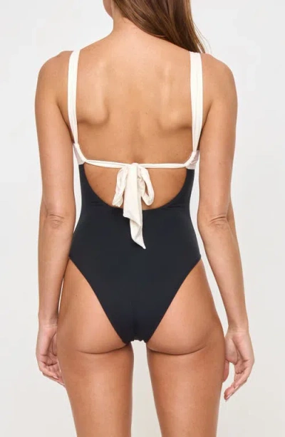 L*space Lspace Descanso Colorblock One-piece Swimsuit In Blue