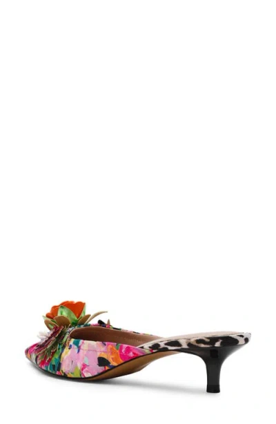 Betsey Johnson Abigayle Kitten Heel Satin Mule