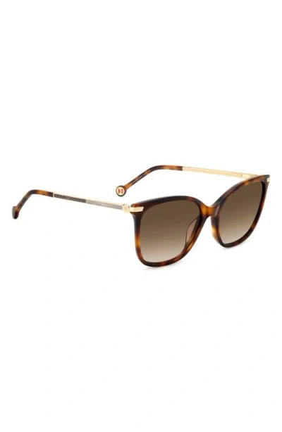 Carolina Herrera 55mm Gradient Rectangular Sunglasses