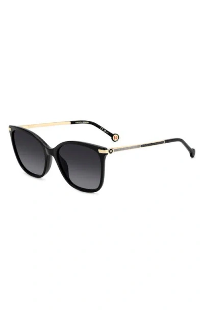 Carolina Herrera 55mm Gradient Rectangular Sunglasses
